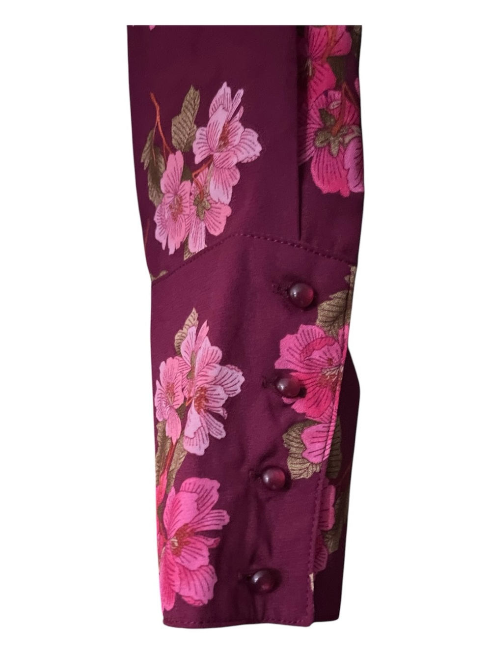 NWT Pink Floral Shirt Dress Nanette Lepore Sangria Pink Tie Belt Size 12 - Picture 4 of 15